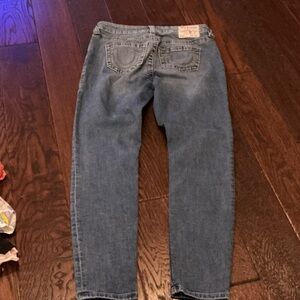 True Religion Women's Slim Jeans in Classic Blue